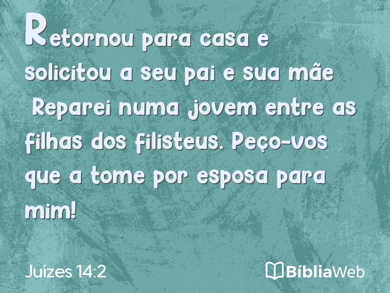 Juízes 14:2 em imagem para compartilhar