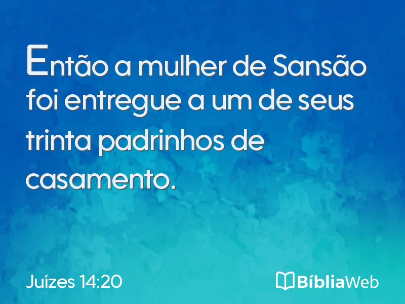 Juízes 14:20 em imagem para compartilhar