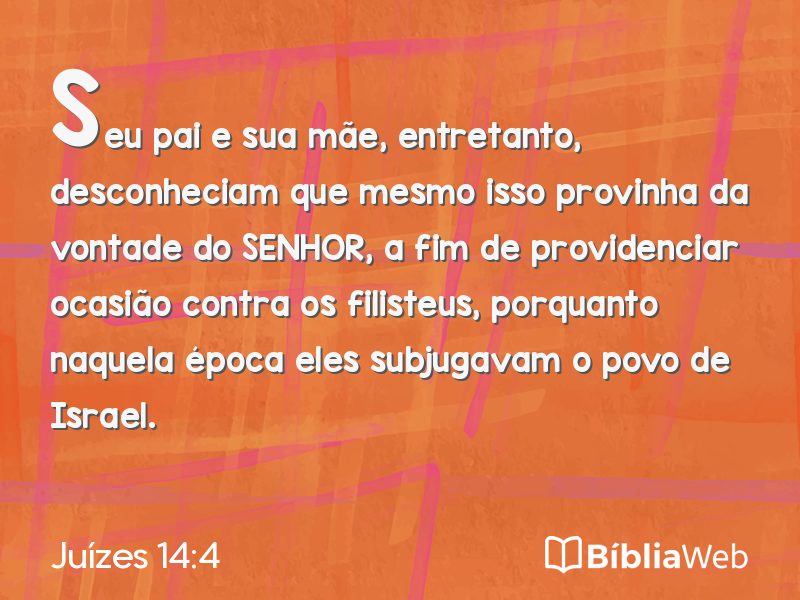 Juízes 14:4 em imagem para compartilhar