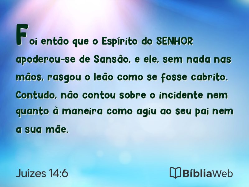 Juízes 14:6 em imagem para compartilhar
