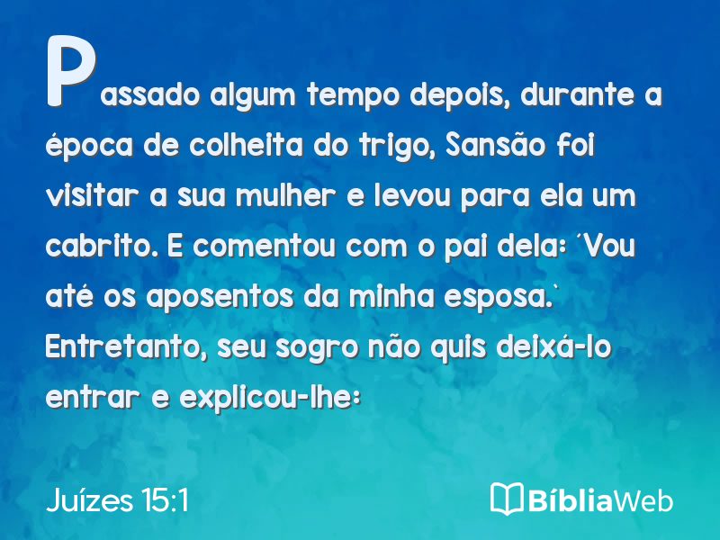 Juízes 15:1 em imagem para compartilhar