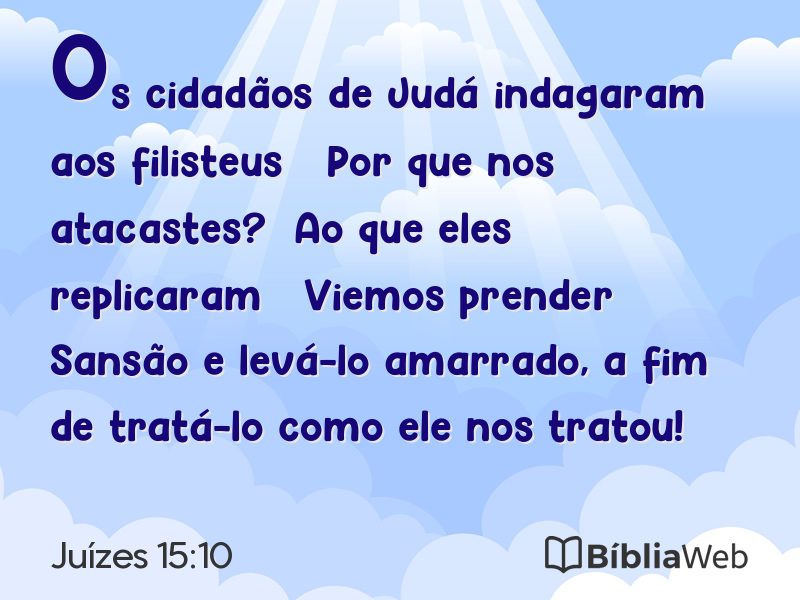 Juízes 15:10 em imagem para compartilhar