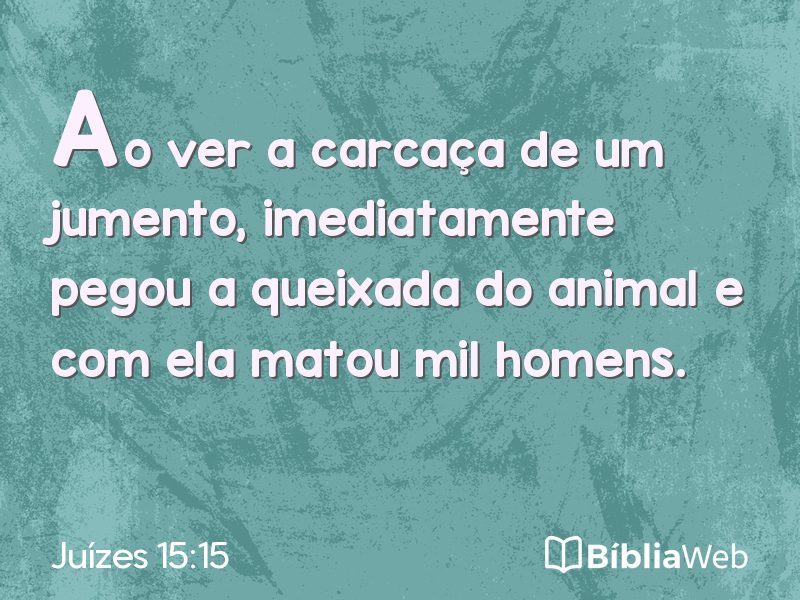 Juízes 15:15 em imagem para compartilhar