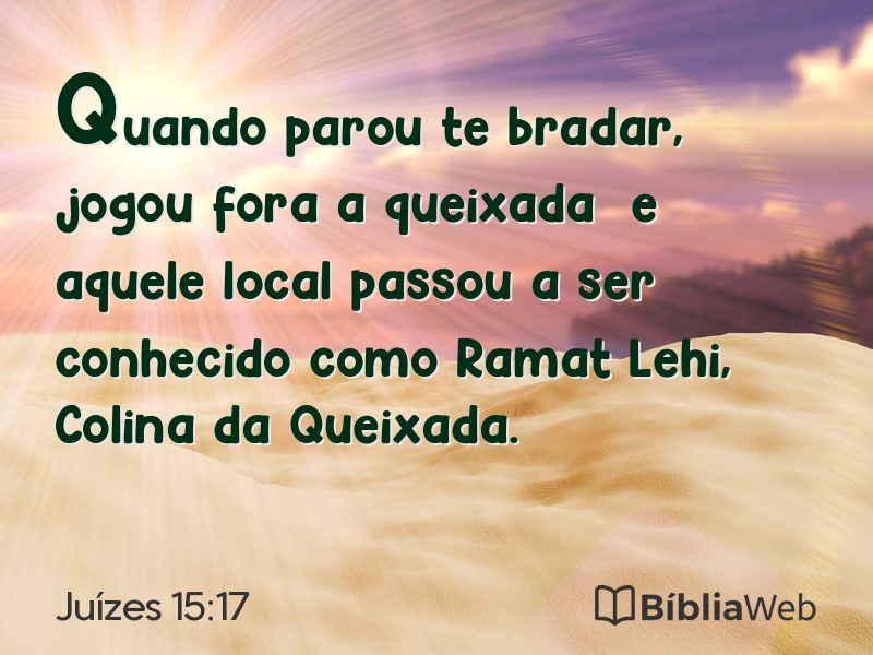 Juízes 15:17 em imagem para compartilhar