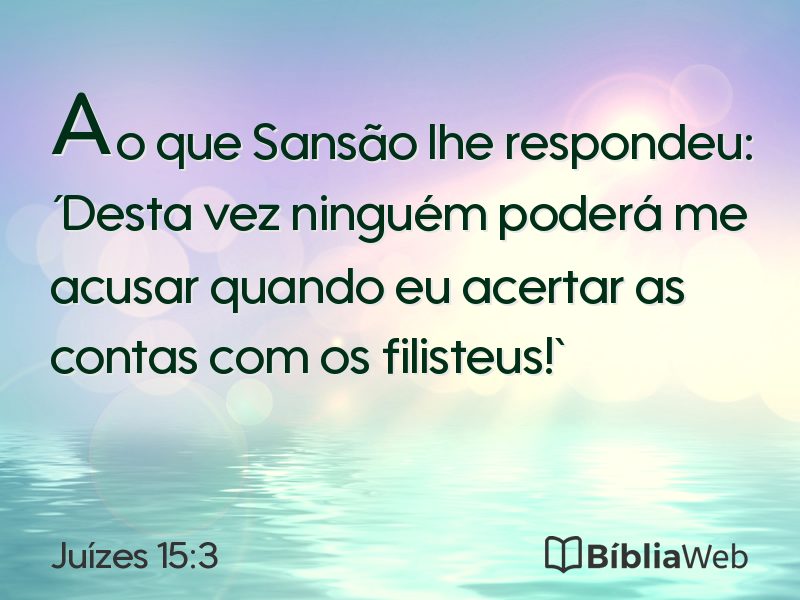 Juízes 15:3 em imagem para compartilhar