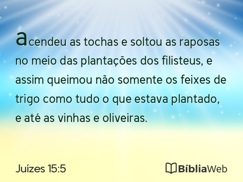 Juízes 15:5 em imagem para compartilhar
