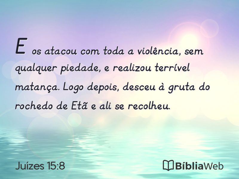 Juízes 15:8 em imagem para compartilhar
