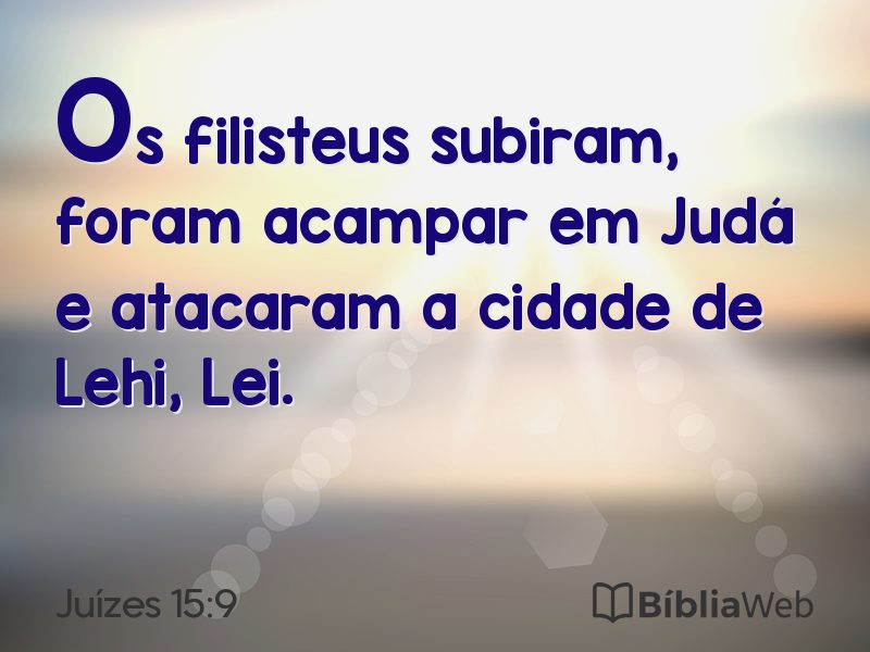 Juízes 15:9 em imagem para compartilhar