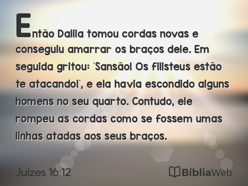 Juízes 16:12 em imagem para compartilhar