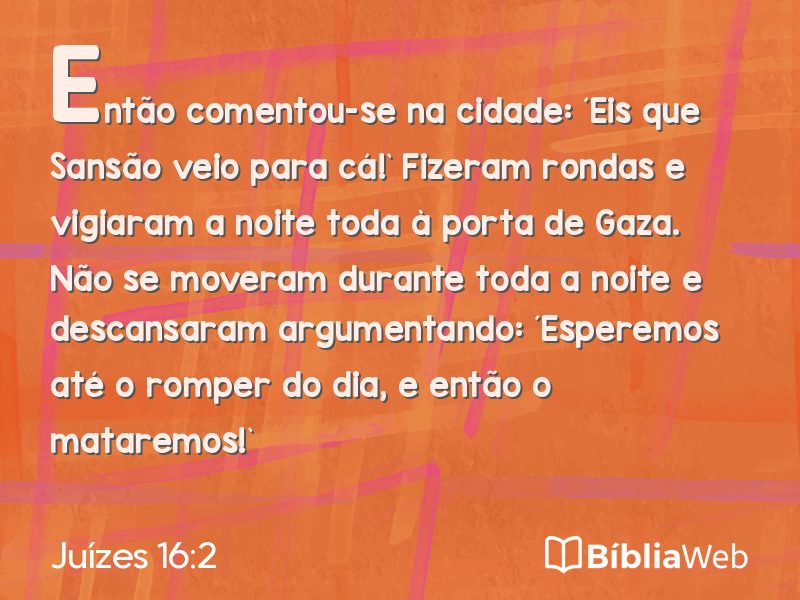 Juízes 16:2 em imagem para compartilhar