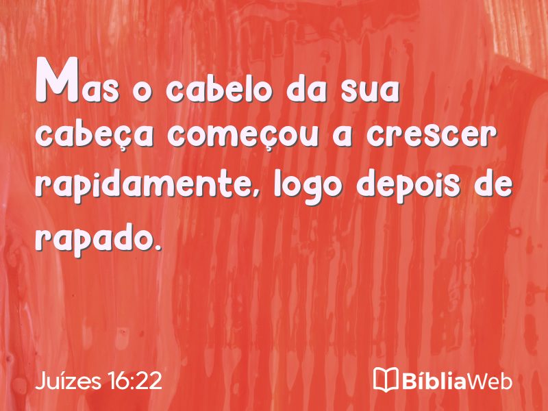 Juízes 16:22 em imagem para compartilhar
