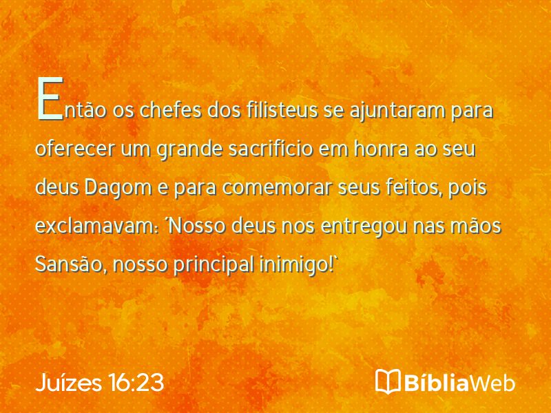 Juízes 16:23 em imagem para compartilhar