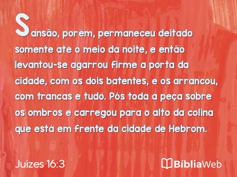 Juízes 16:3 em imagem para compartilhar