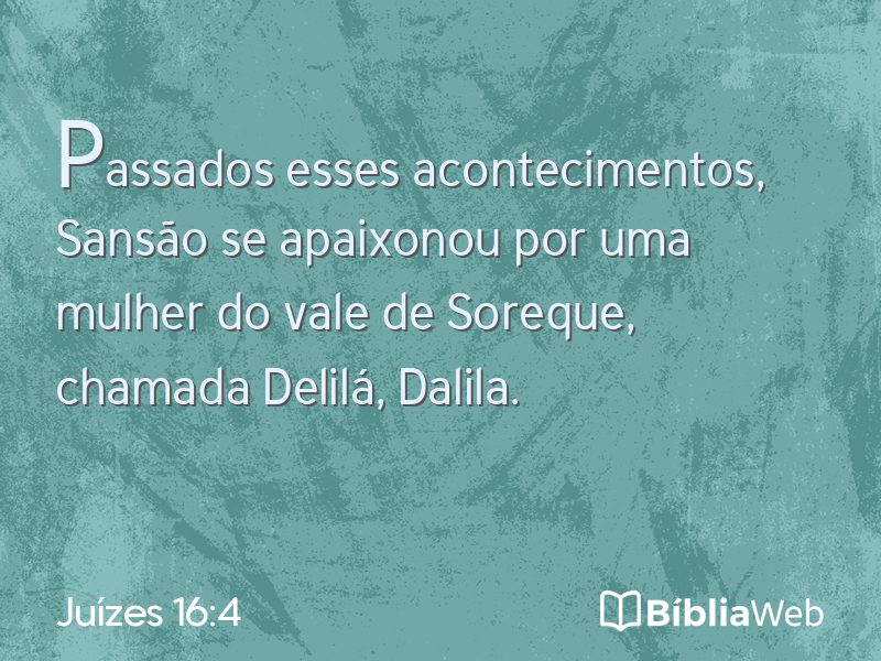 Juízes 16:4 em imagem para compartilhar
