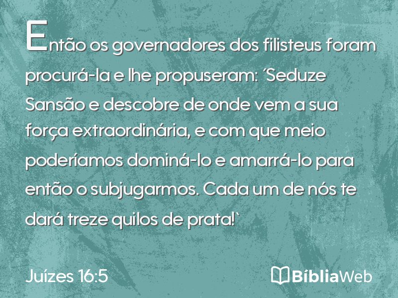 Juízes 16:5 em imagem para compartilhar