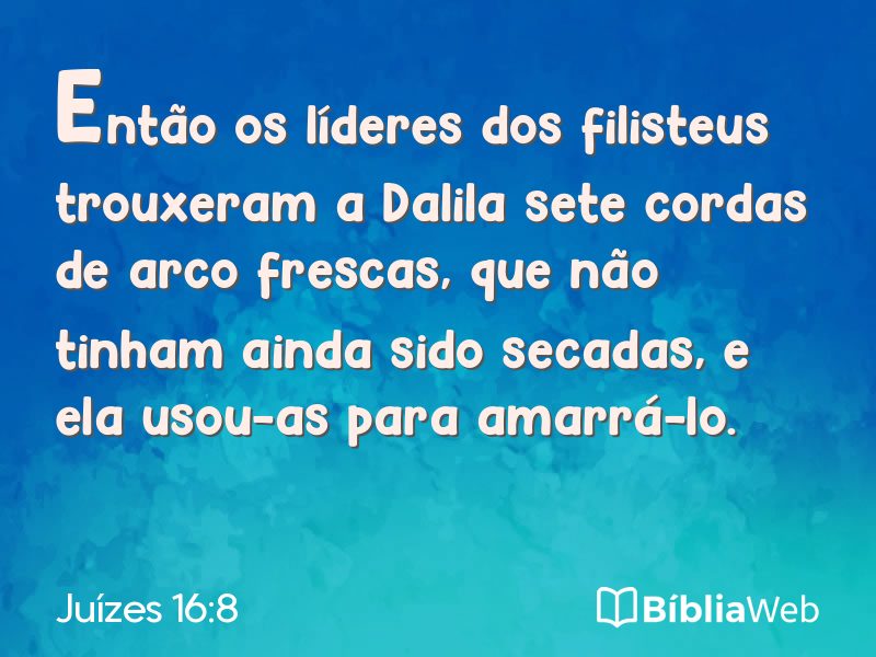Juízes 16:8 em imagem para compartilhar