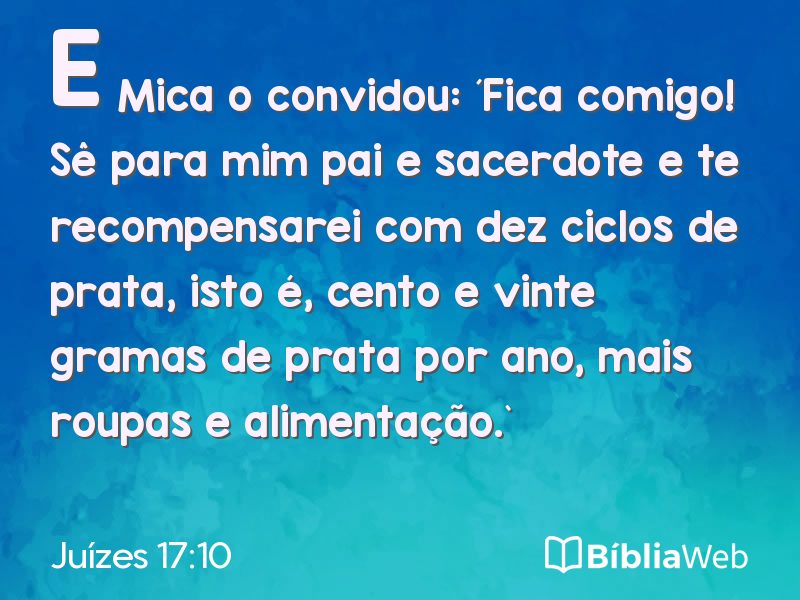 Juízes 17:10 em imagem para compartilhar