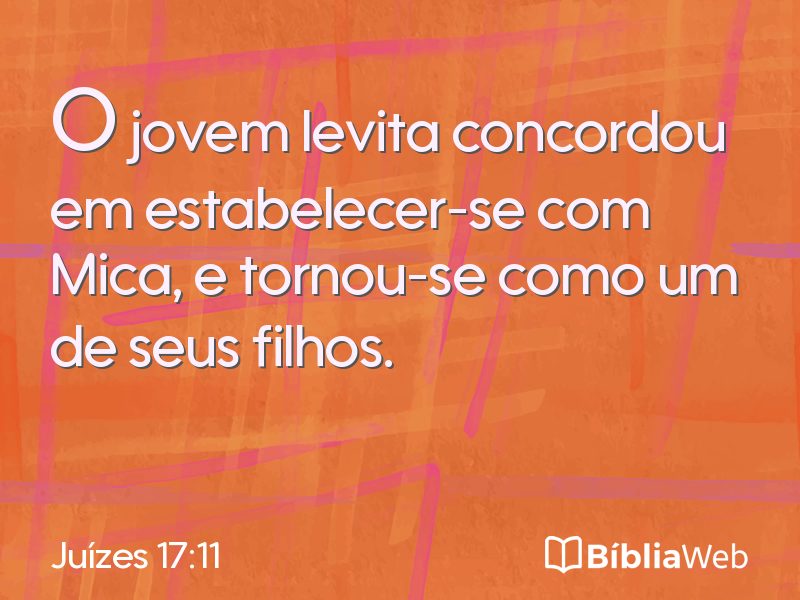 Juízes 17:11 em imagem para compartilhar