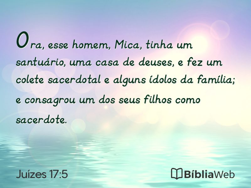 Juízes 17:5 em imagem para compartilhar