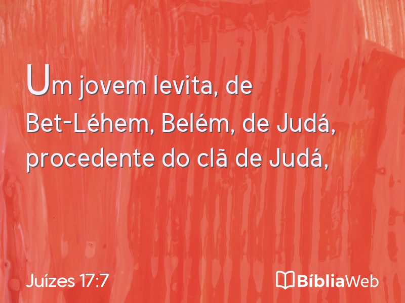Juízes 17:7 em imagem para compartilhar
