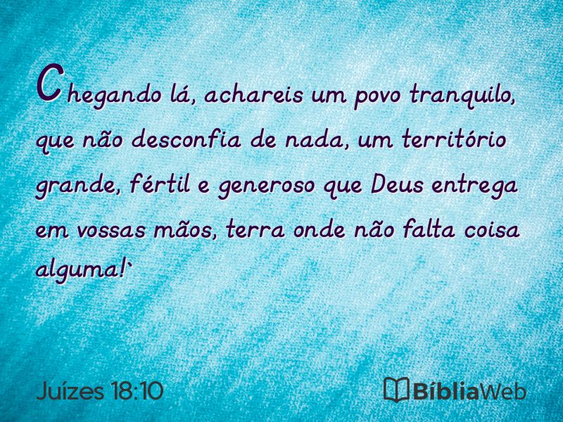 Juízes 18:10 em imagem para compartilhar