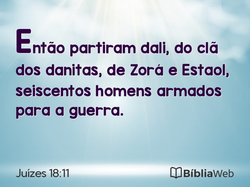 Juízes 18:11 em imagem para compartilhar