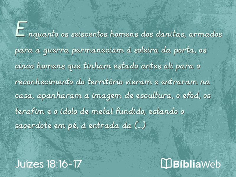 Juízes 18:16-17 em imagem para compartilhar