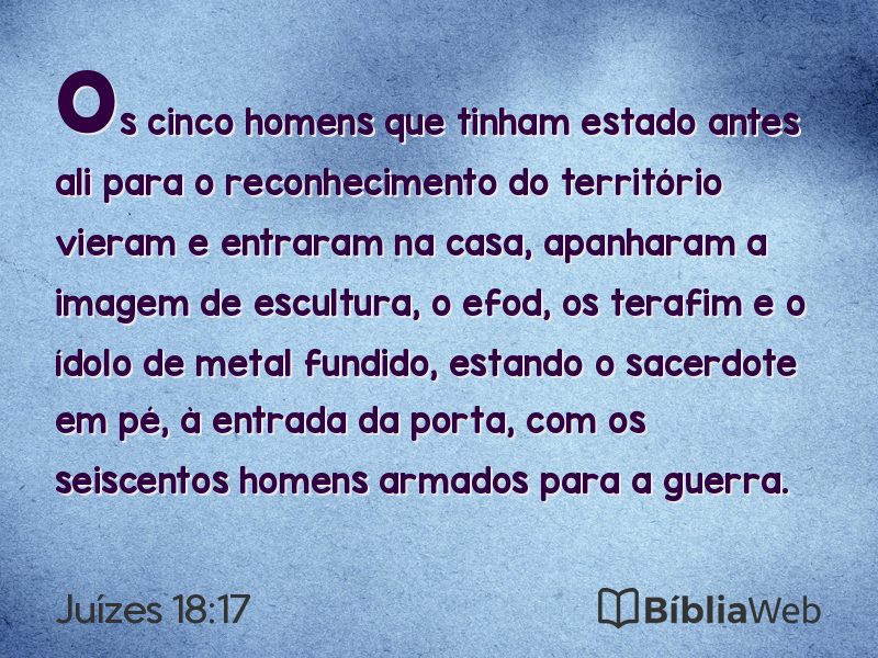 Juízes 18:17 em imagem para compartilhar