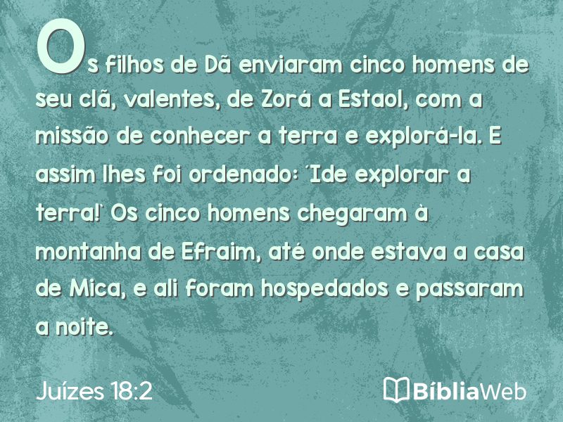 Juízes 18:2 em imagem para compartilhar
