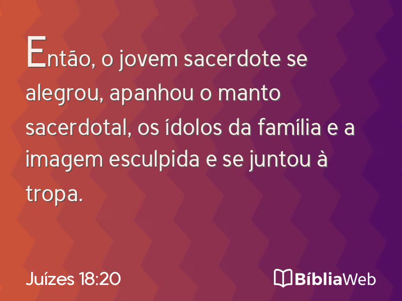Juízes 18:20 em imagem para compartilhar