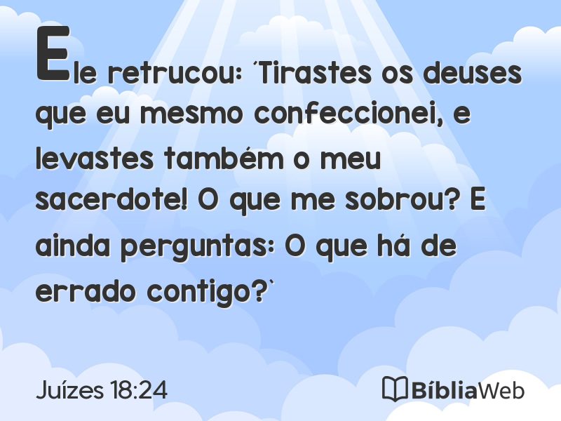 Juízes 18:24 em imagem para compartilhar