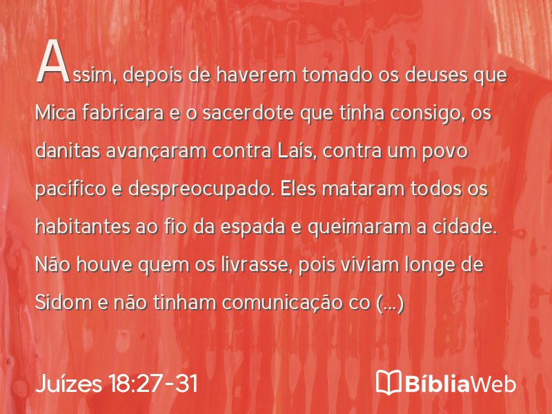 Juízes 18:27-31 em imagem para compartilhar