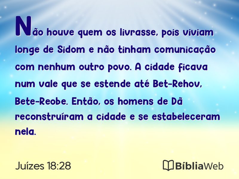Juízes 18:28 em imagem para compartilhar