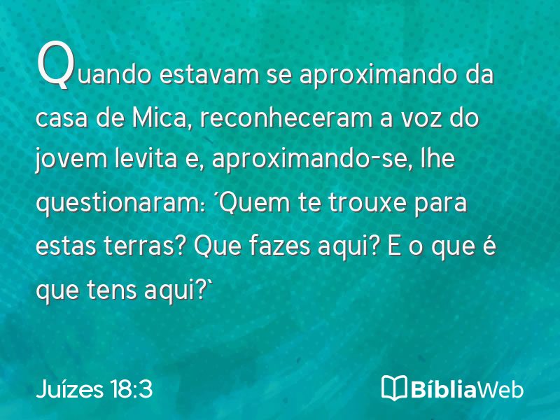 Juízes 18:3 em imagem para compartilhar