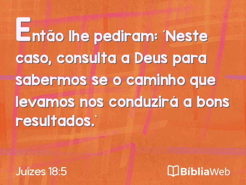 Juízes 18:5 em imagem para compartilhar