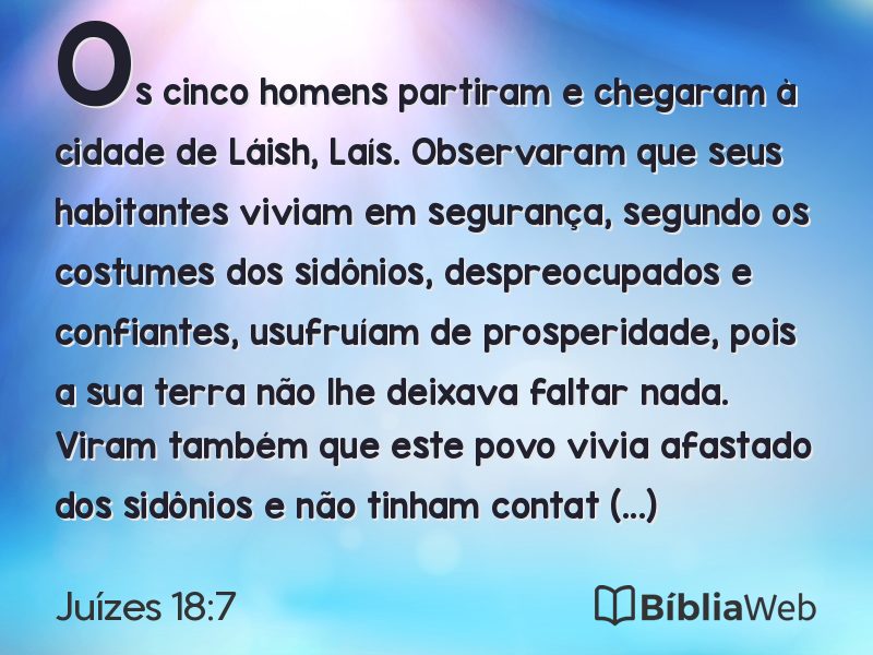 Juízes 18:7 em imagem para compartilhar