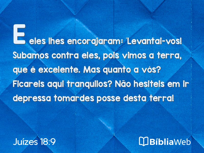 Juízes 18:9 em imagem para compartilhar