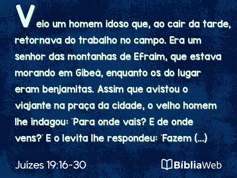 Juízes 19:16-30 em imagem para compartilhar