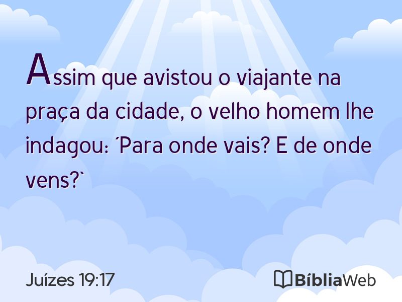 Juízes 19:17 em imagem para compartilhar