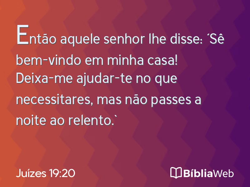 Juízes 19:20 em imagem para compartilhar