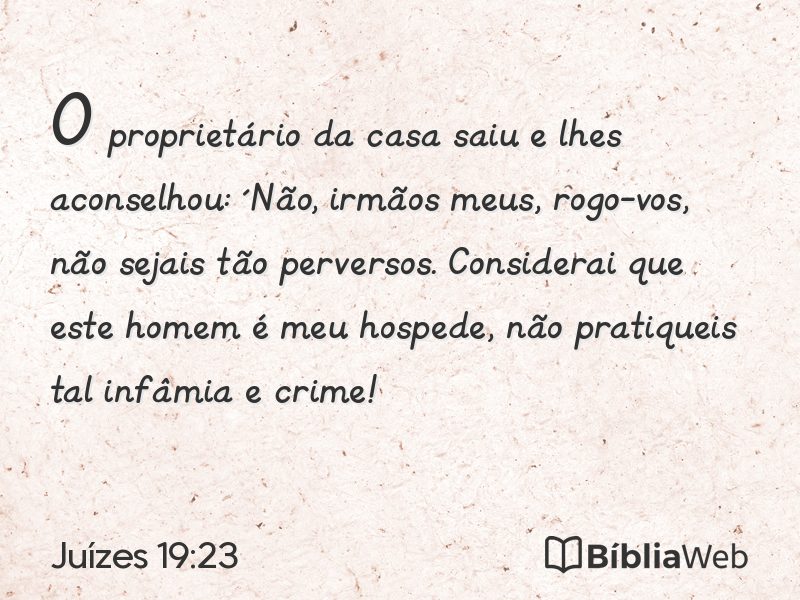 Juízes 19:23 em imagem para compartilhar
