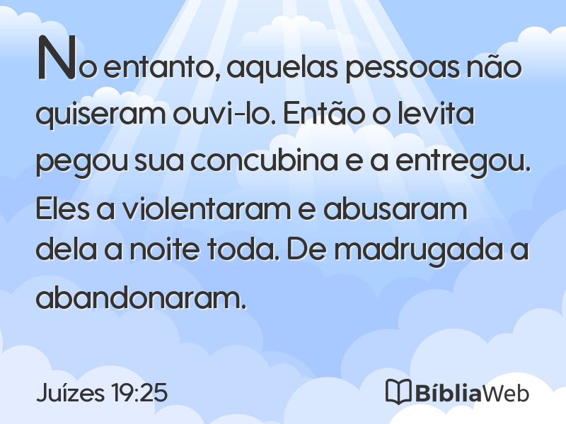 Juízes 19:25 em imagem para compartilhar