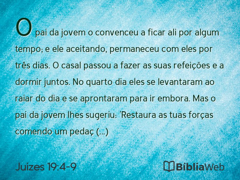 Juízes 19:4-9 em imagem para compartilhar