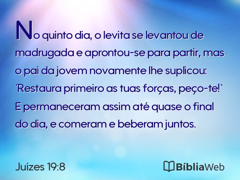 Juízes 19:8 em imagem para compartilhar