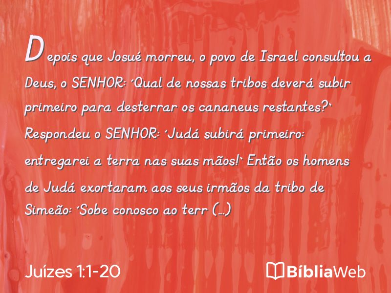 Juízes 1:1-20 em imagem para compartilhar