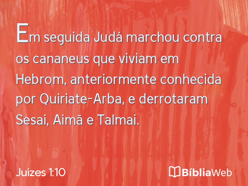Juízes 1:10 em imagem para compartilhar