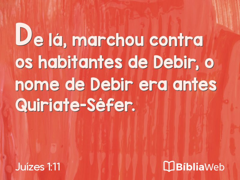 Juízes 1:11 em imagem para compartilhar