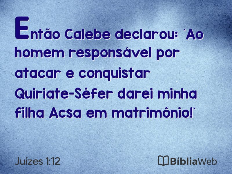 Juízes 1:12 em imagem para compartilhar
