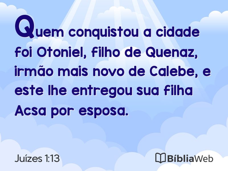 Juízes 1:13 em imagem para compartilhar