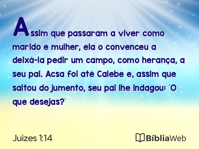 Juízes 1:14 em imagem para compartilhar